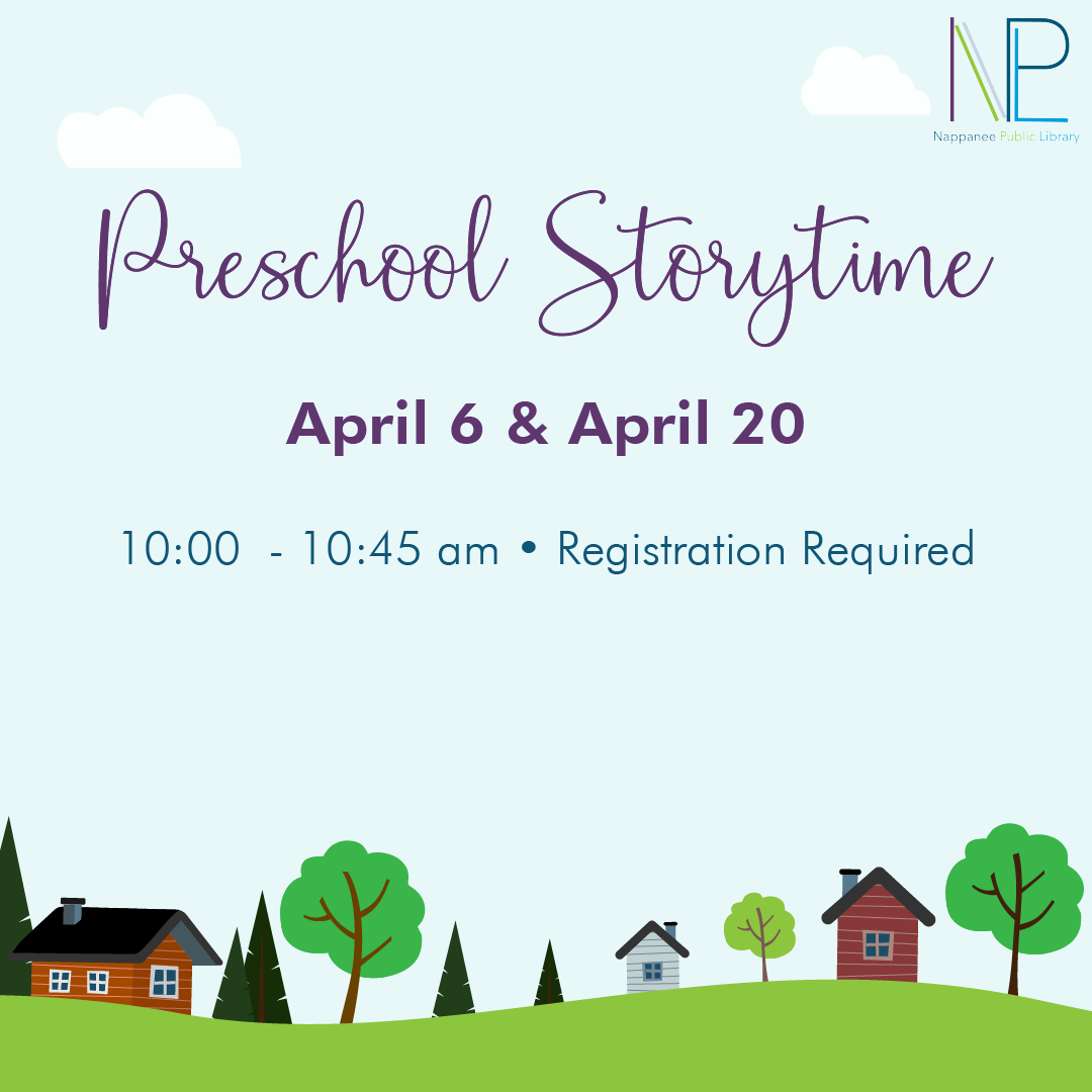 April Preschool Storytime Graphic