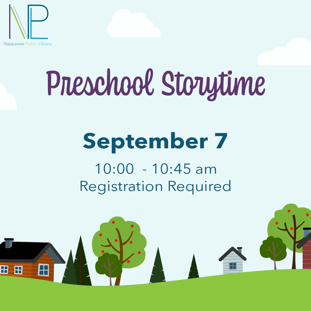 September 7 Preschool Storytime Graphic