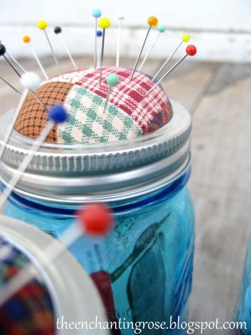 pincushion mason jar