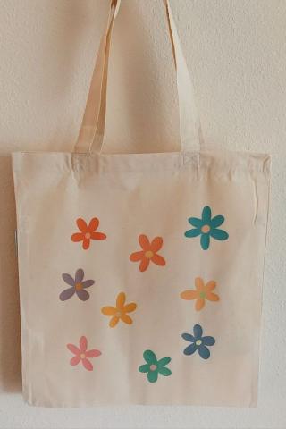 floral tote bag