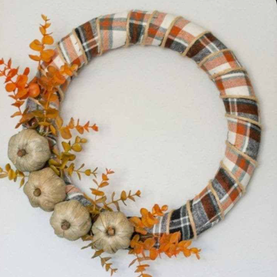 flannel wreath