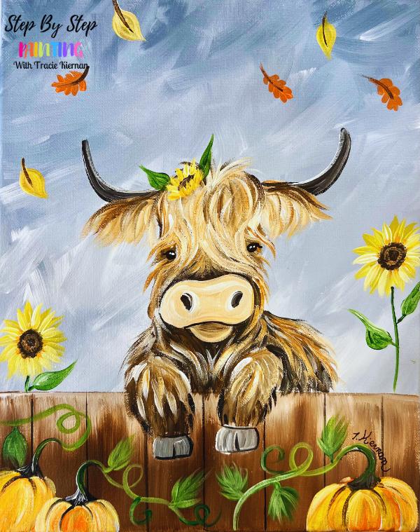 fall highland cow
